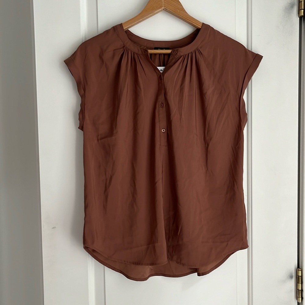 Express Gathered Half Button Up Gramercy Tee